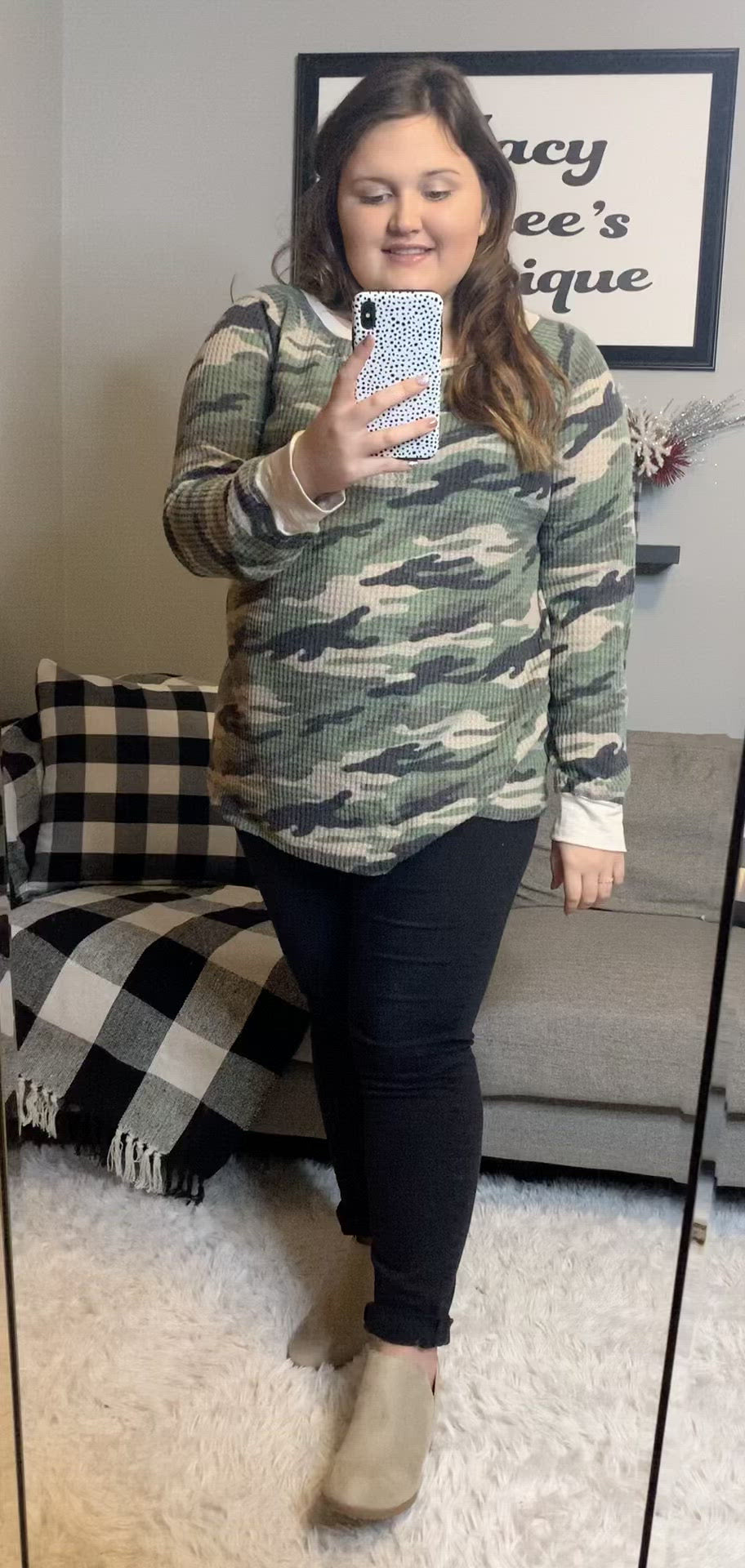 Camo Long Sleeve Top!