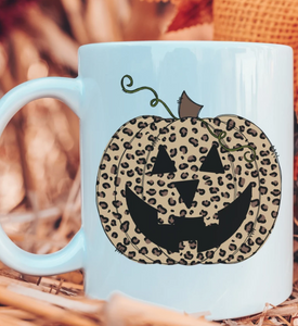 Leopard Jack-O-Lanturn Mug 11oz