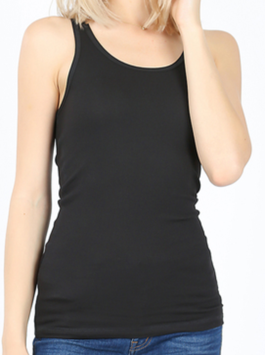 Black Ribbed Tank