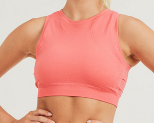 Peach Racerback Sports Bra