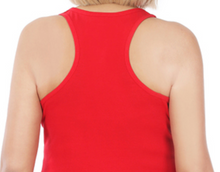 Load image into Gallery viewer, Red Ribbed Racer Back Tank Plus Size
