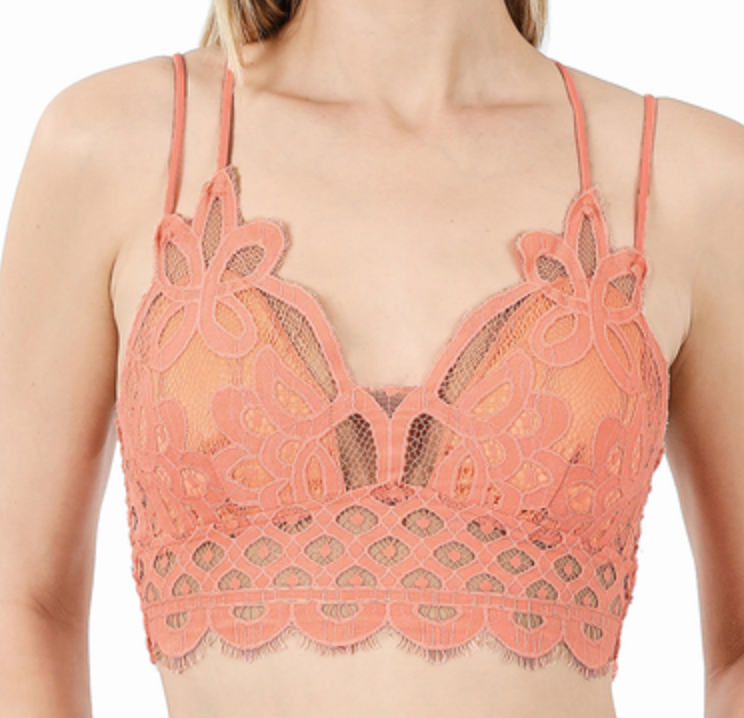 Coral Lace Bralette