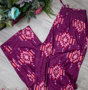 Fuchsia Aztec Lounge Pants