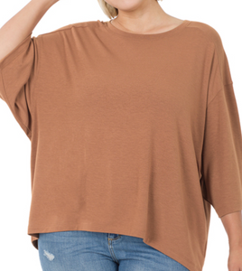 Mocha Plus Size Top