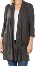 Load image into Gallery viewer, Ash Grey Basic Cardigan
