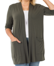 Load image into Gallery viewer, Ash Grey Basic Cardigan
