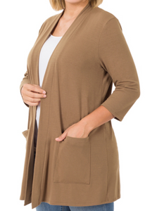 Mocha Basic Cardigan