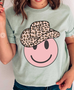 Smiley Leopard Cowboy Hat