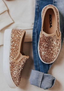 Rose Gold Sparkle Sneaker