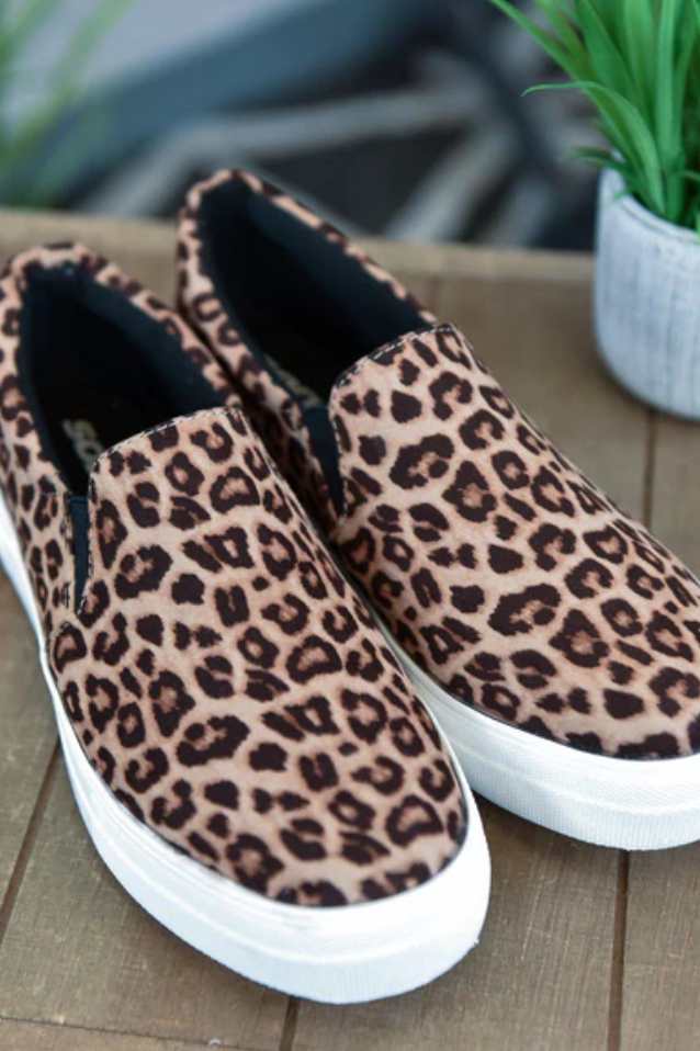 Oatmeal Cheetah Sneakers