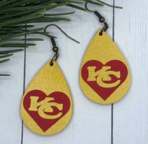 Yellow KC Heart Teardrop