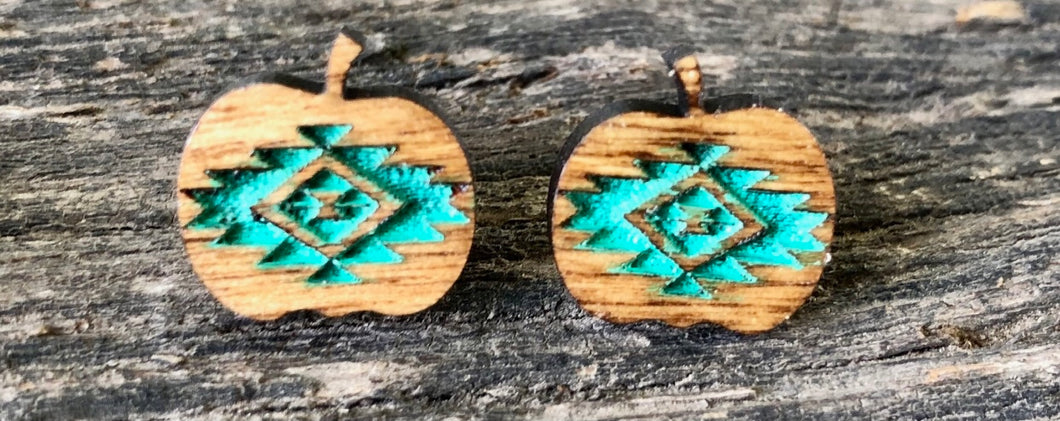 Turquoise Pumpkin Stud