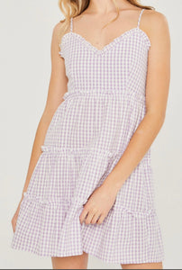 Lilac Gingham Dress