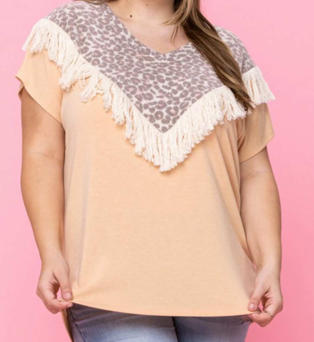 Apricot French Terry Top