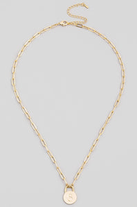 Letter S Gold Necklace