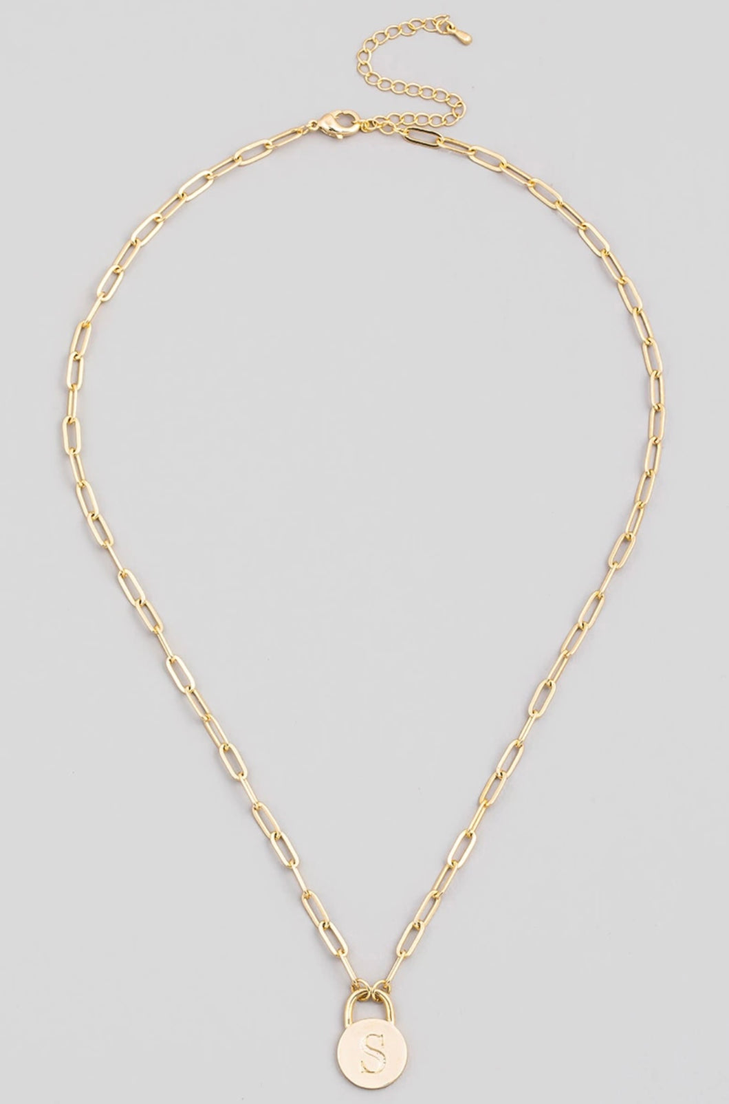 Letter S Gold Necklace