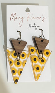 Acrylic Diamond Sunflower Dangle