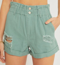 Load image into Gallery viewer, Green Denim Shorts!
