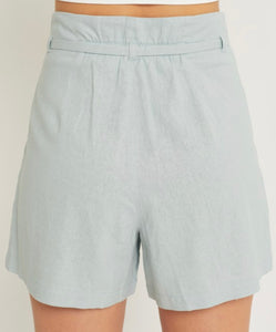 Brown Linen Shorts