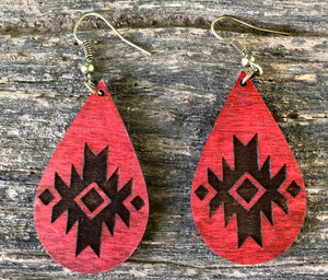 Red Aztec Dangle