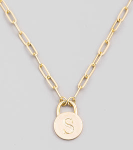 Letter S Gold Necklace